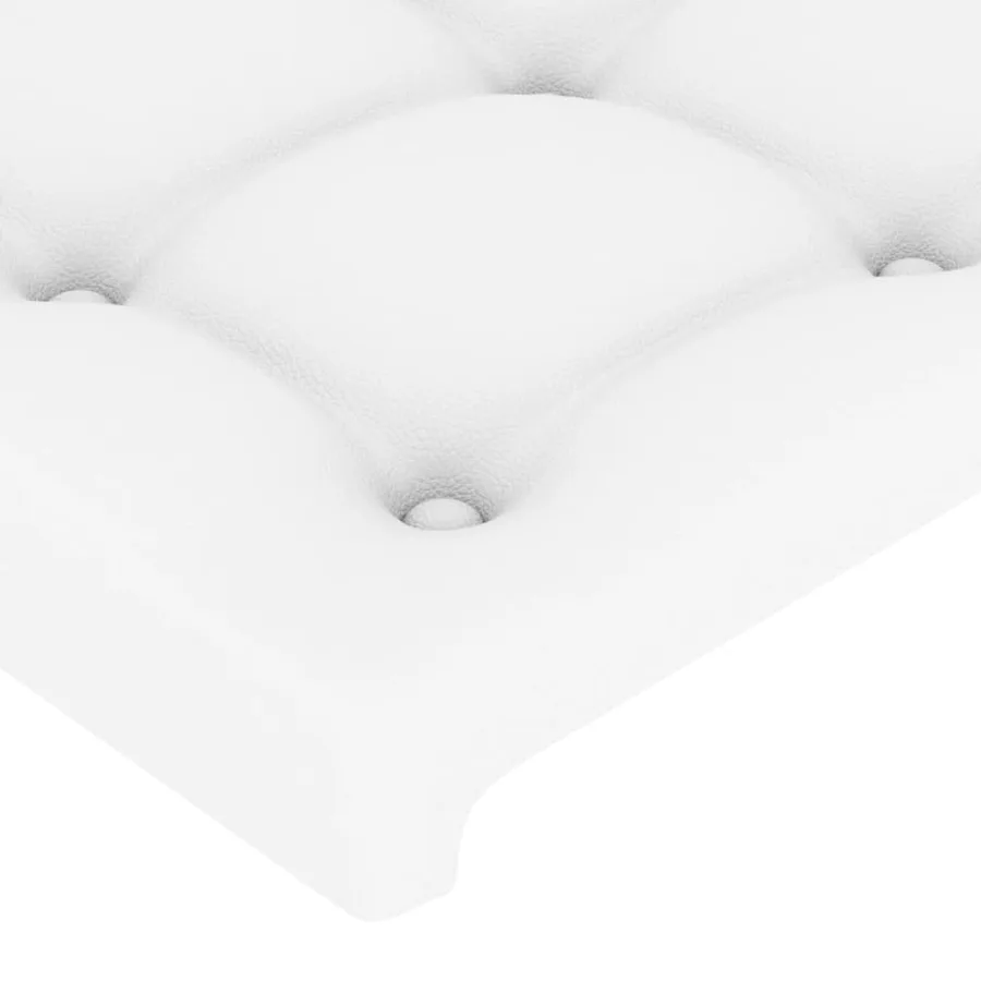 Tête de lit à LED Blanc 100x5x118/128 cm Similicuir - 5