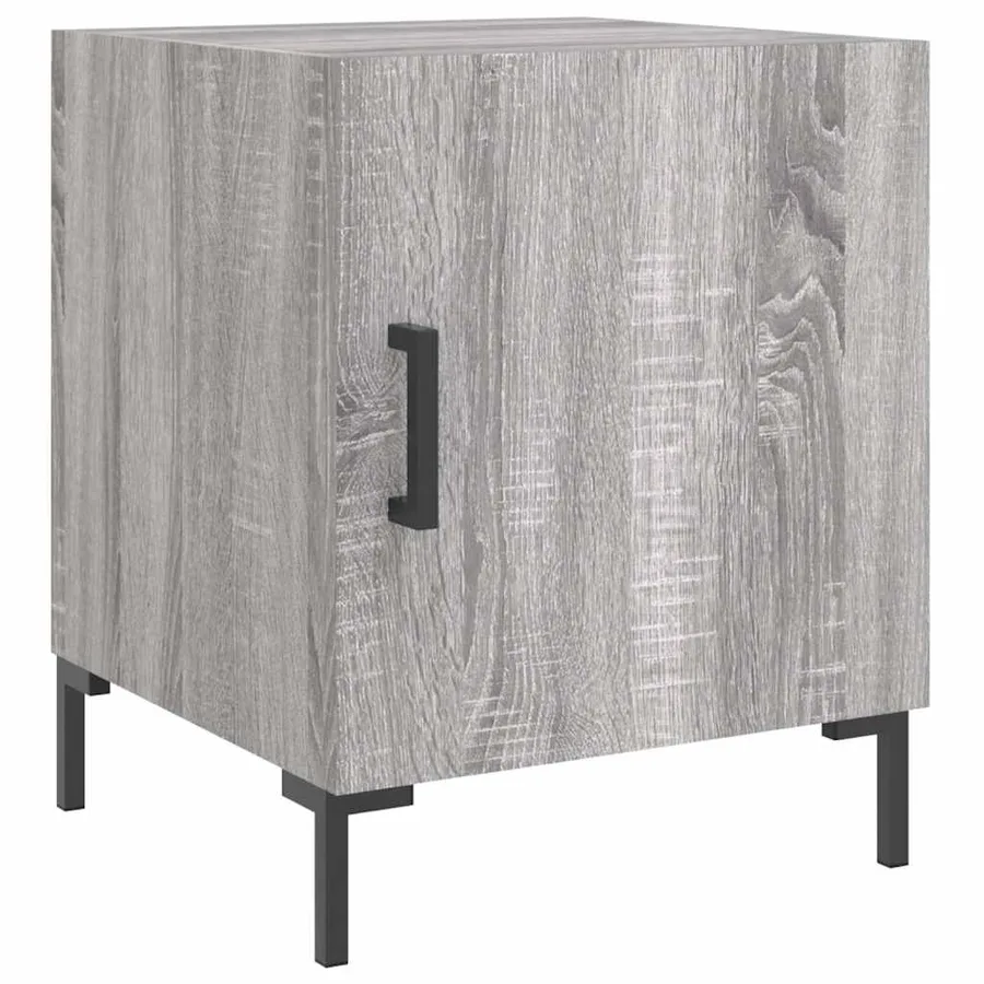 Tables de chevet 2 pcs sonoma gris 40x40x50cm bois d'ingénierie - 3
