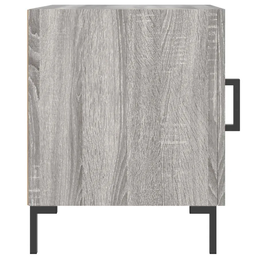 Tables de chevet 2 pcs sonoma gris 40x40x50cm bois d'ingénierie - 5