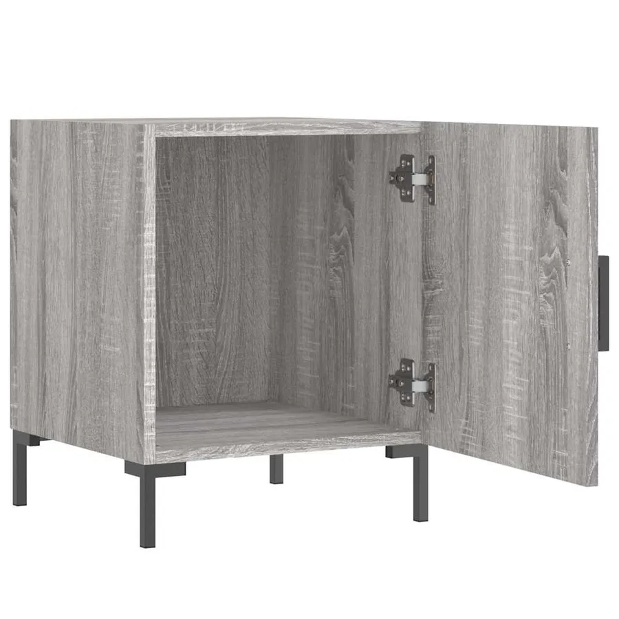 Tables de chevet 2 pcs sonoma gris 40x40x50cm bois d'ingénierie - 6