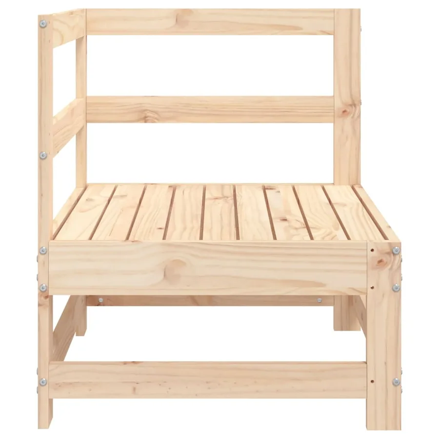 Canapé d'angle de jardin bois de pin massif - 3