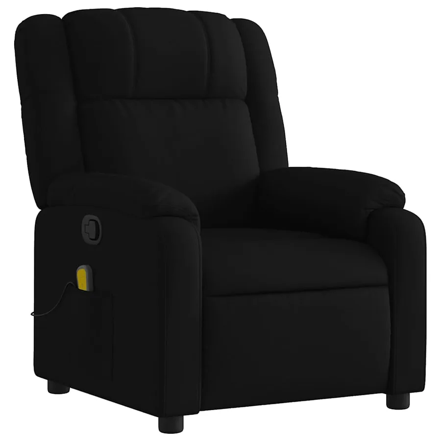 Fauteuil de massage inclinable noir tissu - 3