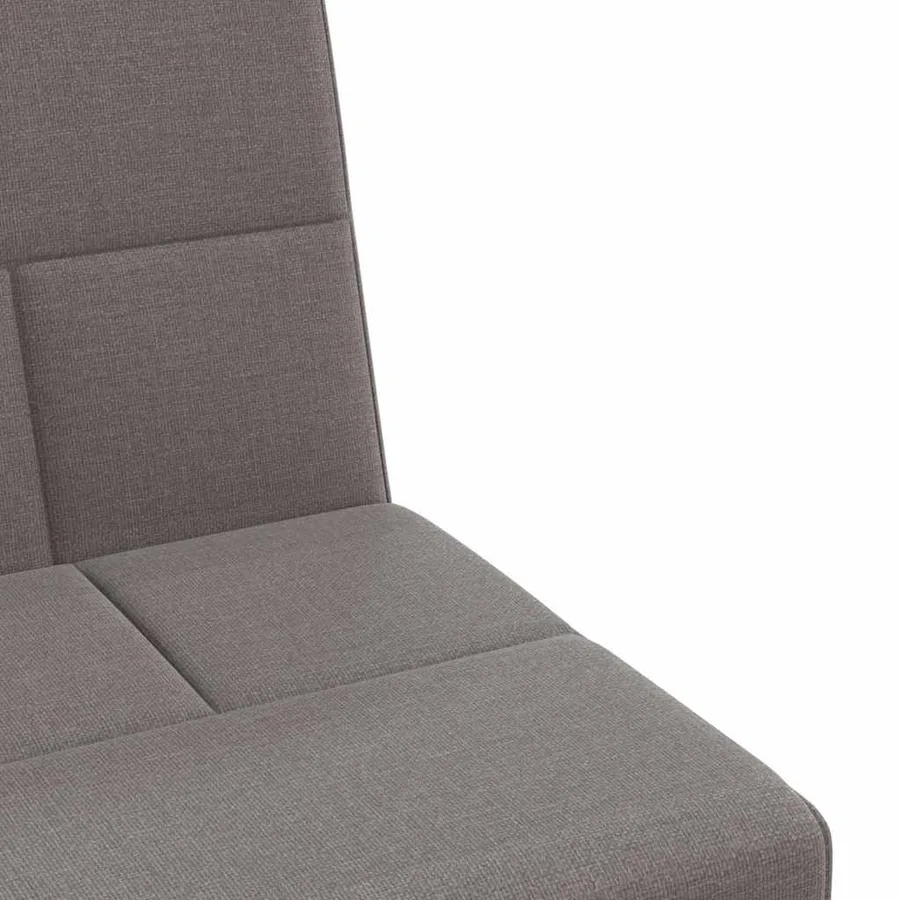 Canapé-lit avec porte-gobelets taupe tissu - 10