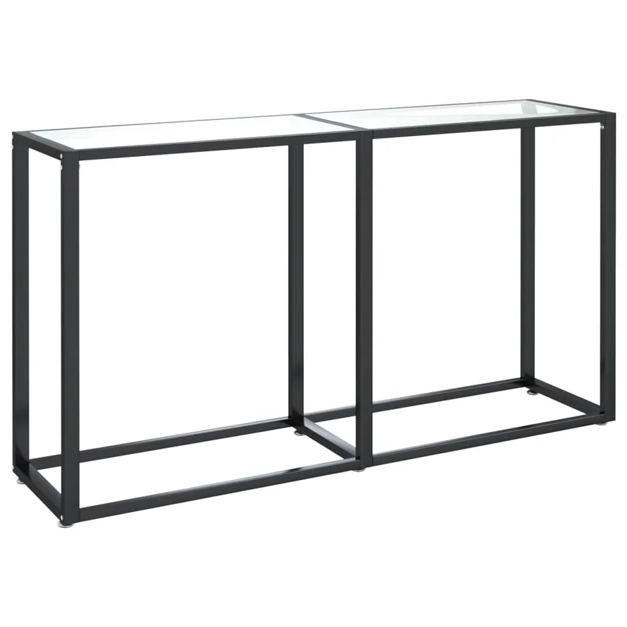 Table console Transparent 140x35x75,5 cm Verre trempé - 2
