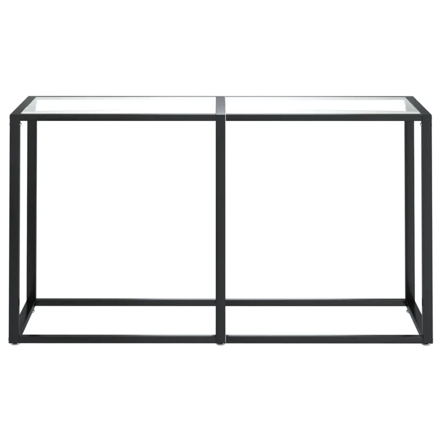 Table console Transparent 140x35x75,5 cm Verre trempé - 3
