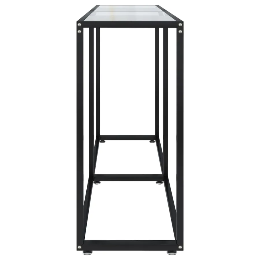 Table console Transparent 140x35x75,5 cm Verre trempé - 4