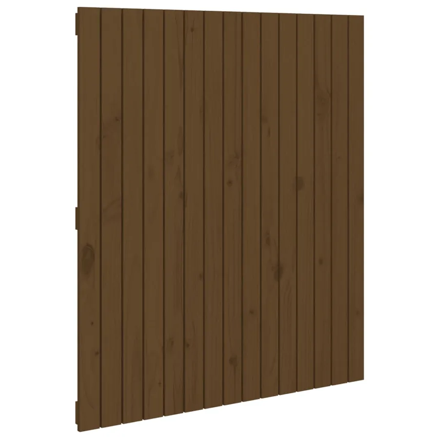 Tête de lit murale Marron miel 95,5x3x110 cm Bois massif de pin - 2