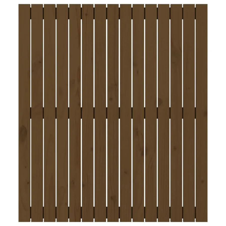 Tête de lit murale Marron miel 95,5x3x110 cm Bois massif de pin - 4