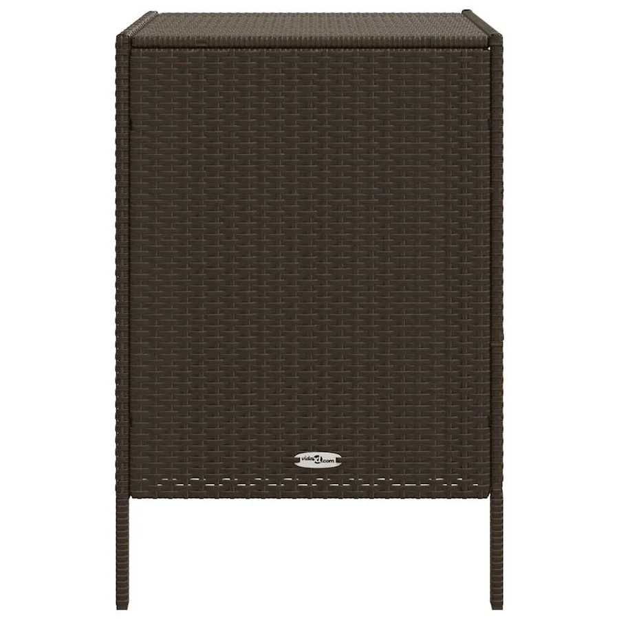 Armoire de rangement de jardin marron 55x59x80cm résine tressée - 6