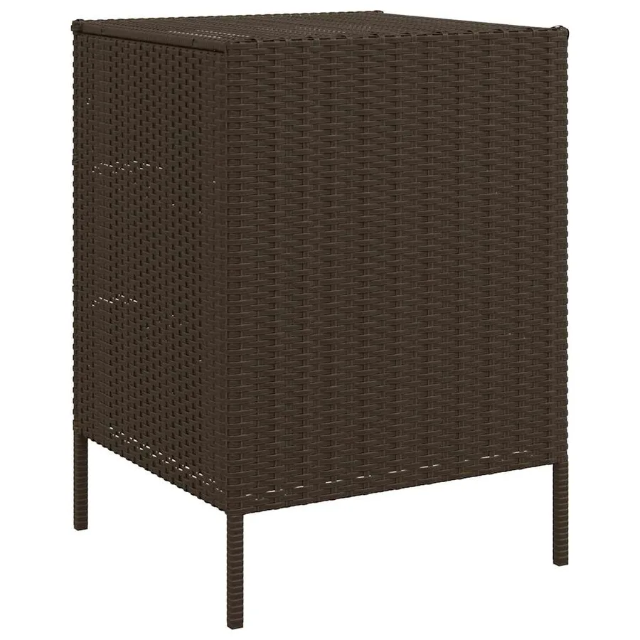 Armoire de rangement de jardin marron 55x59x80cm résine tressée - 7