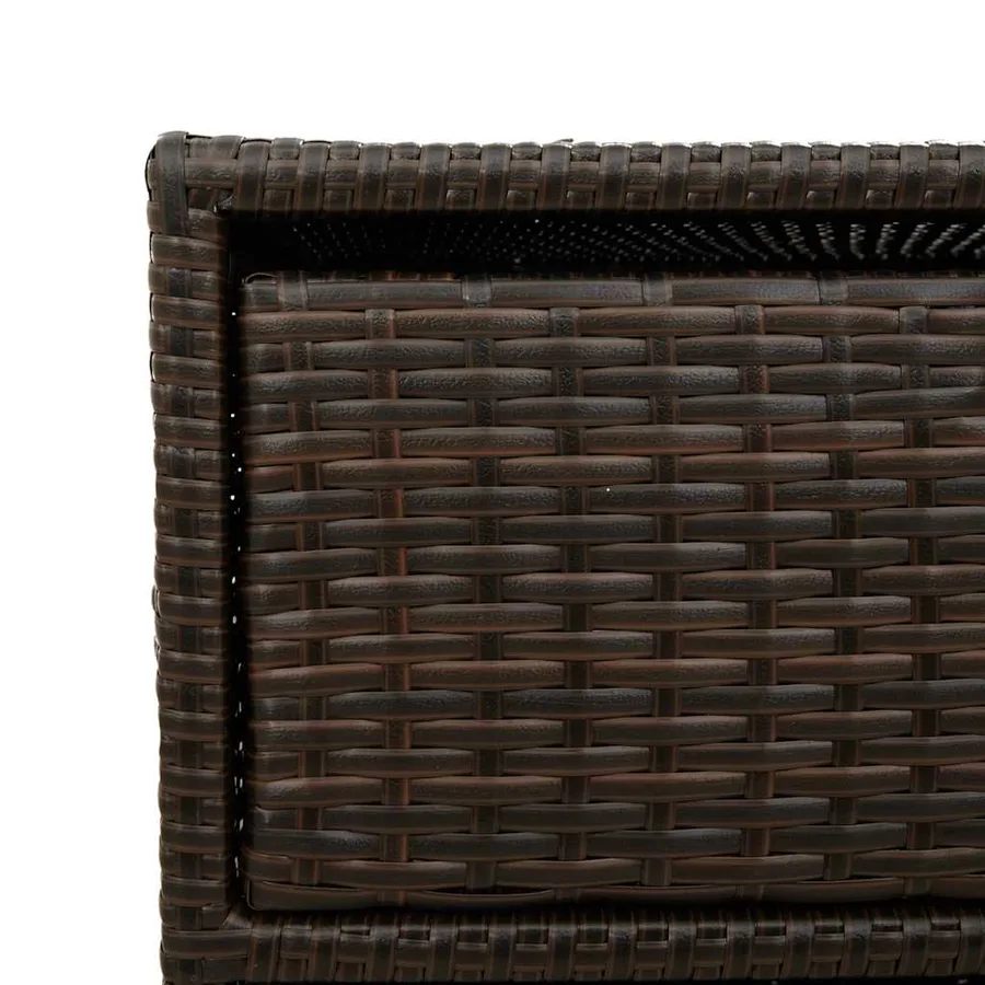 Armoire de rangement de jardin marron 55x59x80cm résine tressée - 9