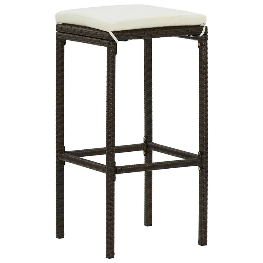 Ensemble de bar 3 pcs Résine tressée Marron - 6