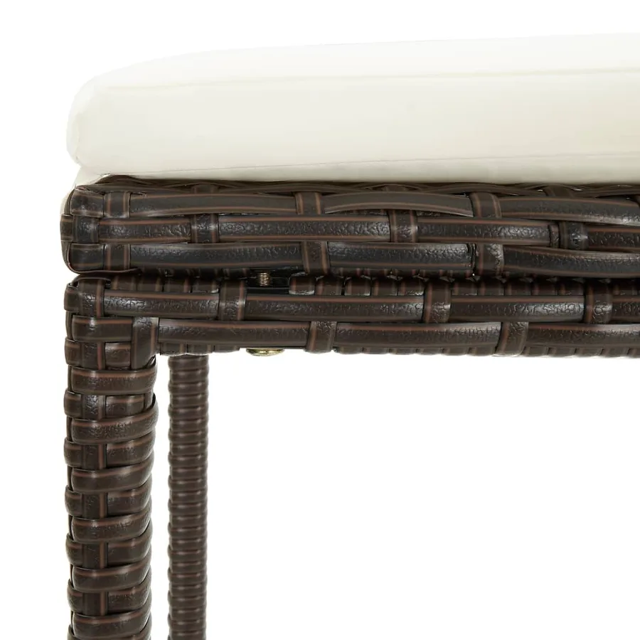 Ensemble de bar 3 pcs Résine tressée Marron - 7