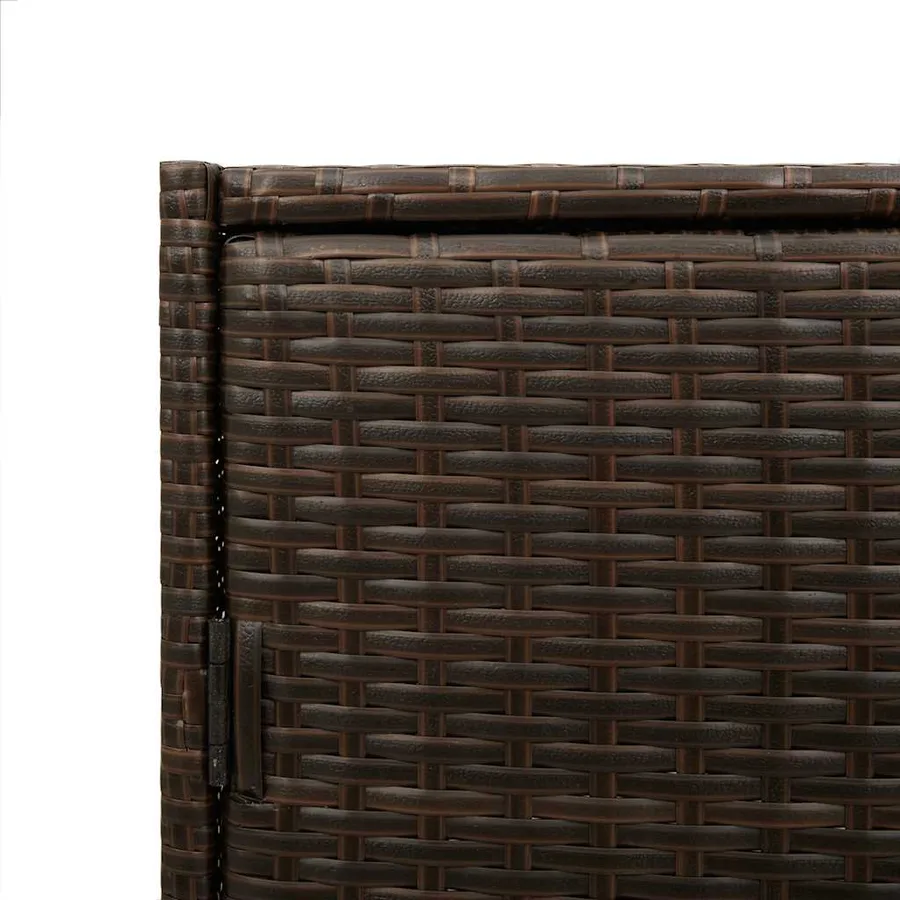 Armoire de rangement de jardin marron 83x45x76cm résine tressée - 11