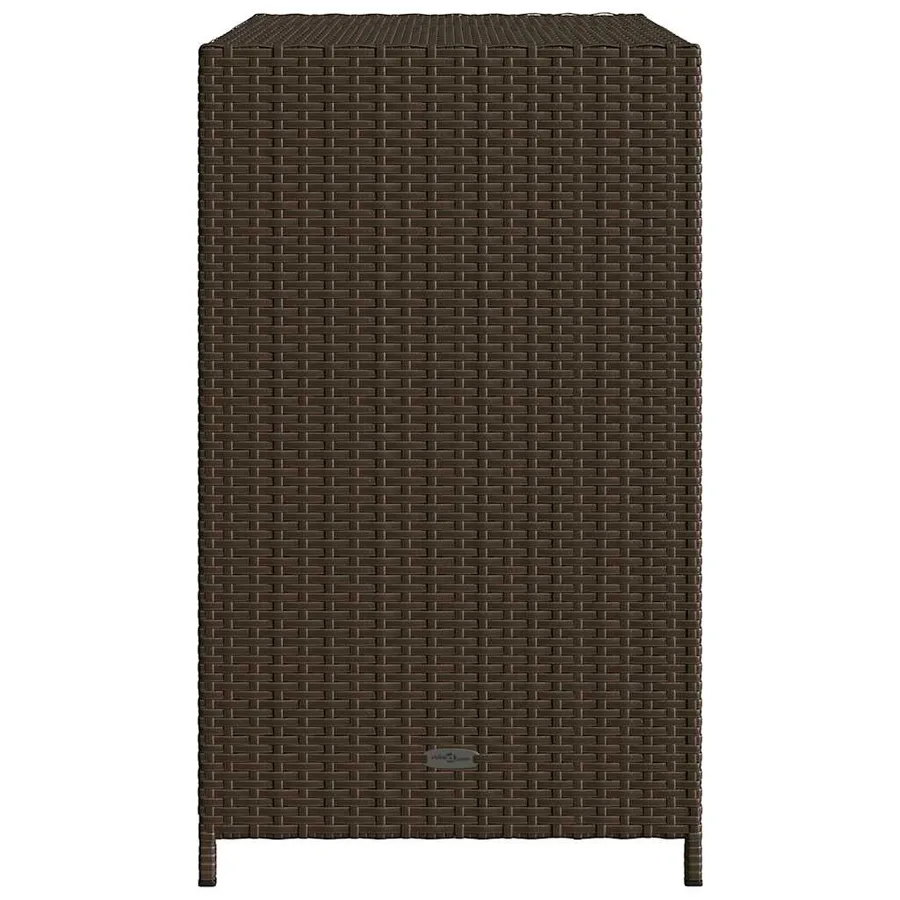 Armoire de rangement de jardin marron 83x45x76cm résine tressée - 8