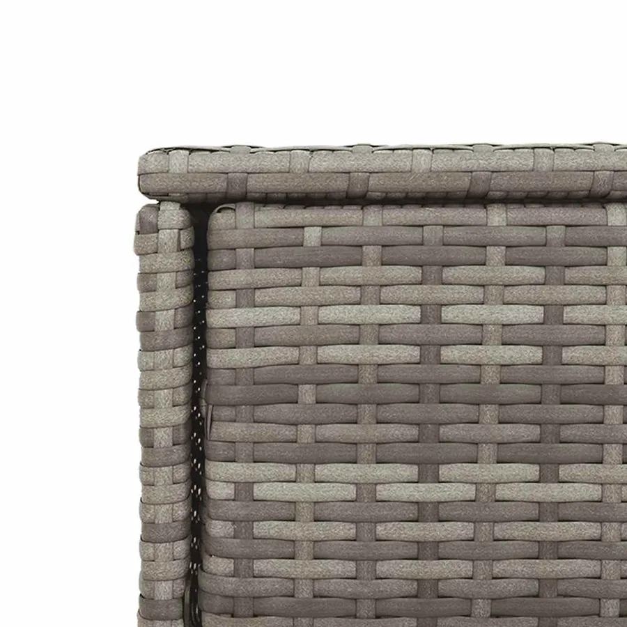 Armoire de rangement de jardin gris 105x55x113cm résine tressée - 11