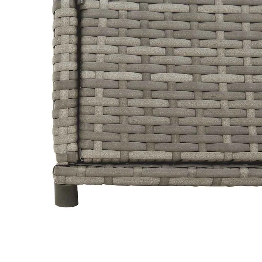 Armoire de rangement de jardin gris 105x55x113cm résine tressée - 12