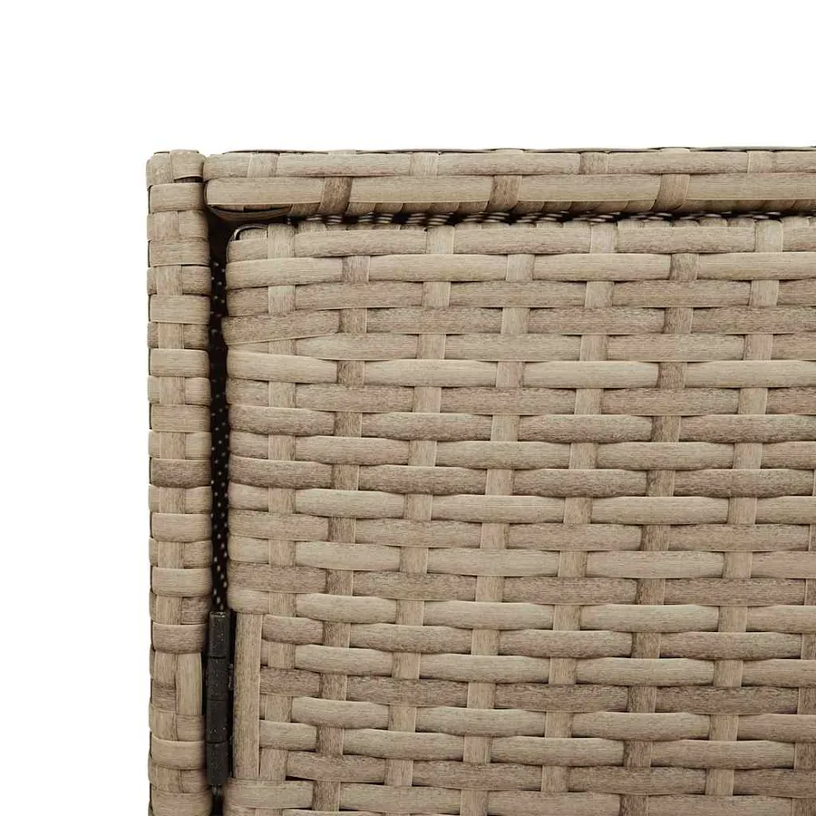 Armoire de rangement de jardin beige 83x45x76 cm résine tressée - 11