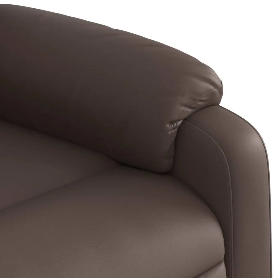 Fauteuil de massage inclinable Marron Similicuir - 9