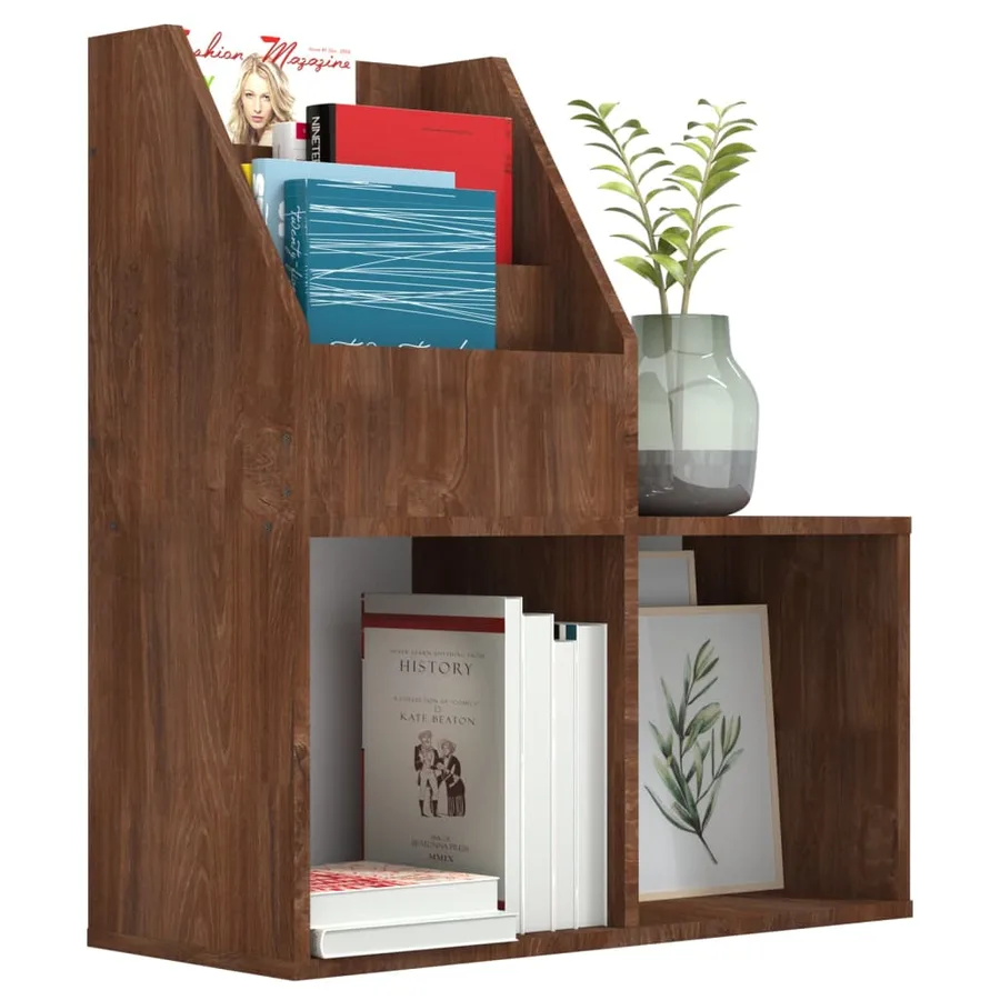 Porte-revue pour enfants Chêne marron 71x30x78,5 cm - 4