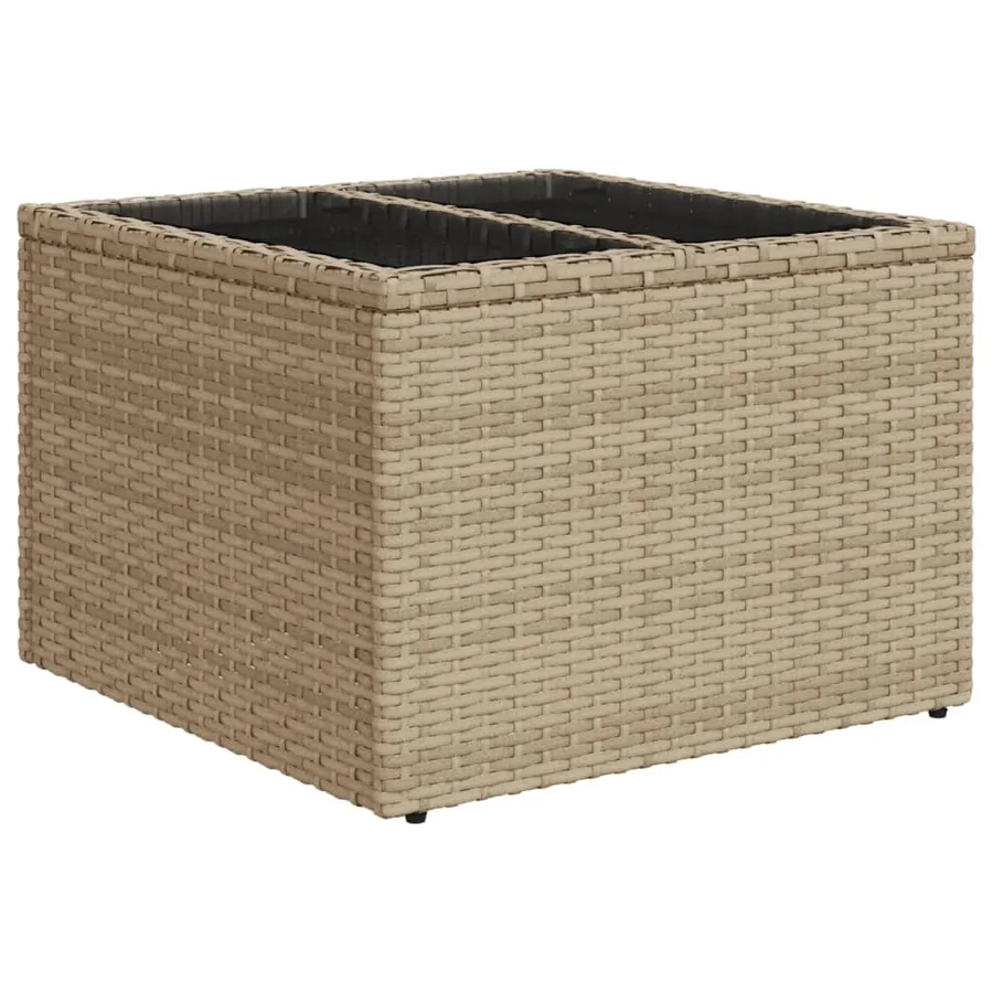 Salon de jardin 11 pcs avec coussins beige résine tressée - 6