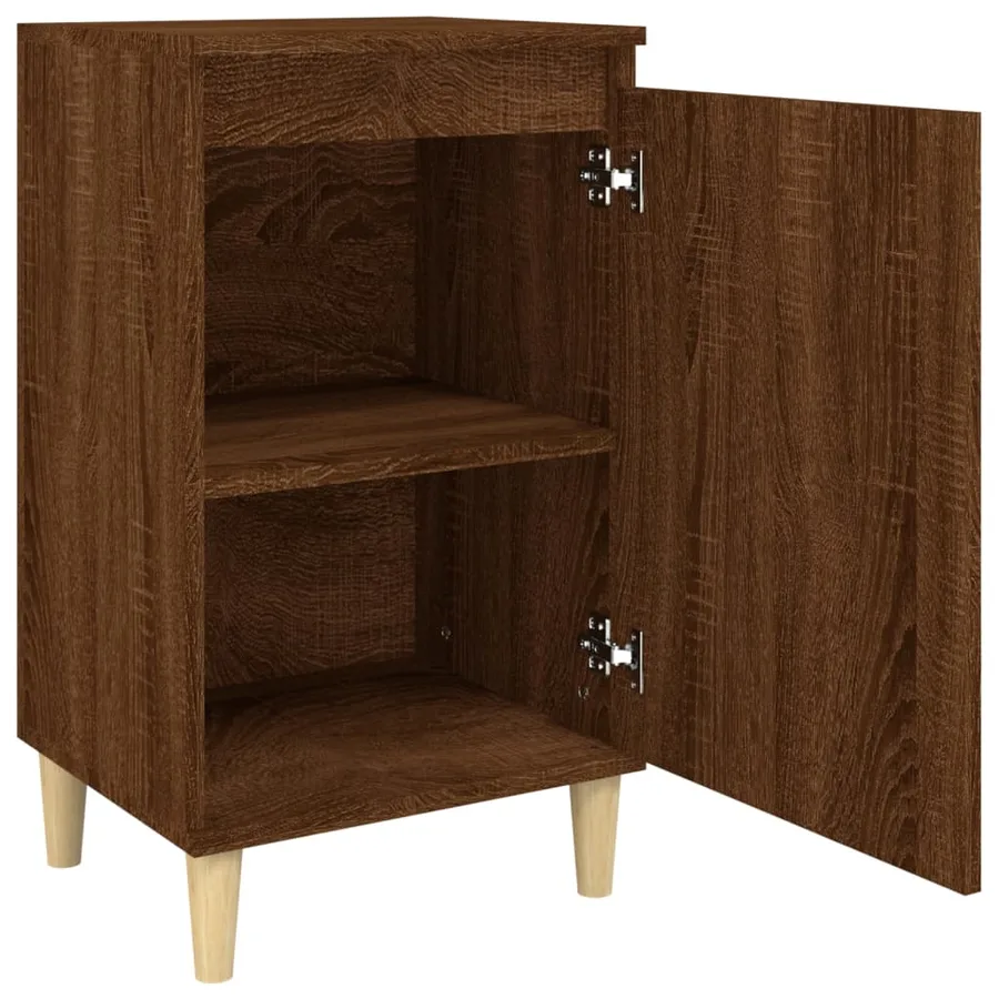 Tables de chevet 2pcs chêne marron 40x35x70cm bois d'ingénierie - 6