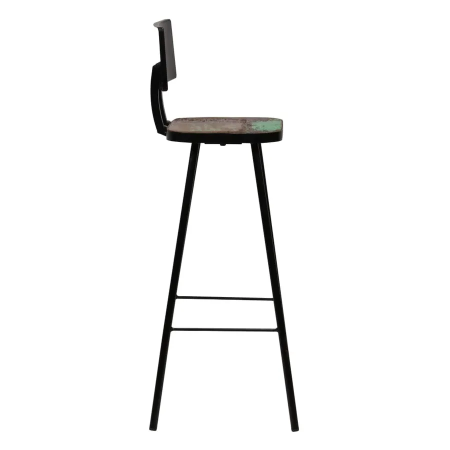 Mobilier de bar 3 pcs Bois de récupération massif Multicolore - 10