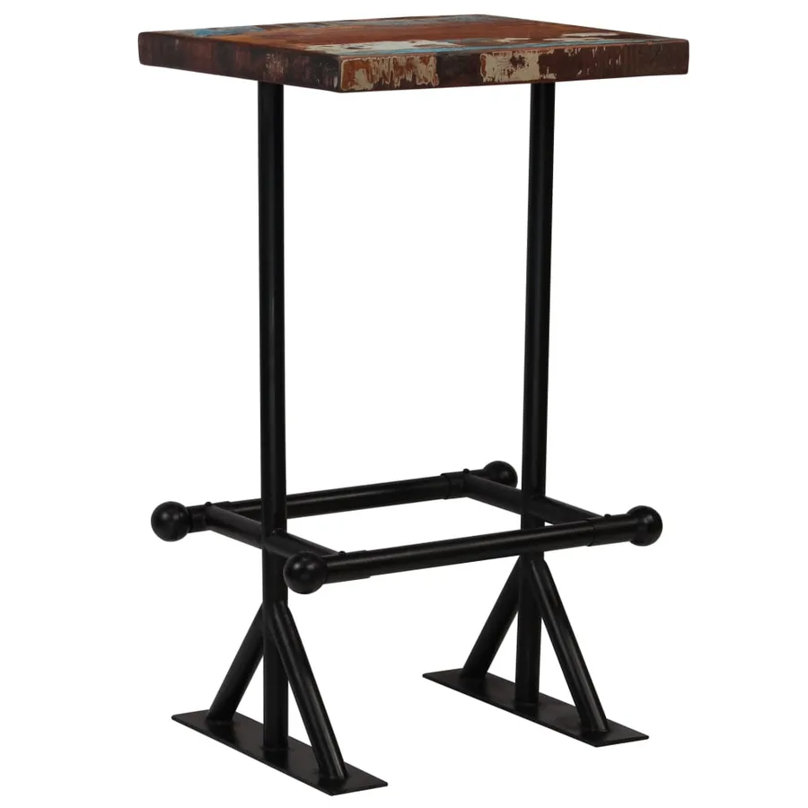 Mobilier de bar 3 pcs Bois de récupération massif Multicolore - 17