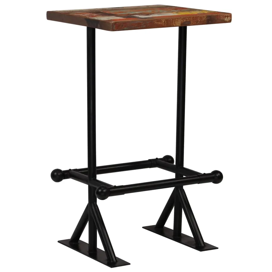 Mobilier de bar 3 pcs Bois de récupération massif Multicolore - 2