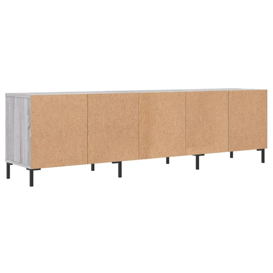 Meuble TV sonoma gris 150x30x44,5 cm bois d'ingénierie - 8
