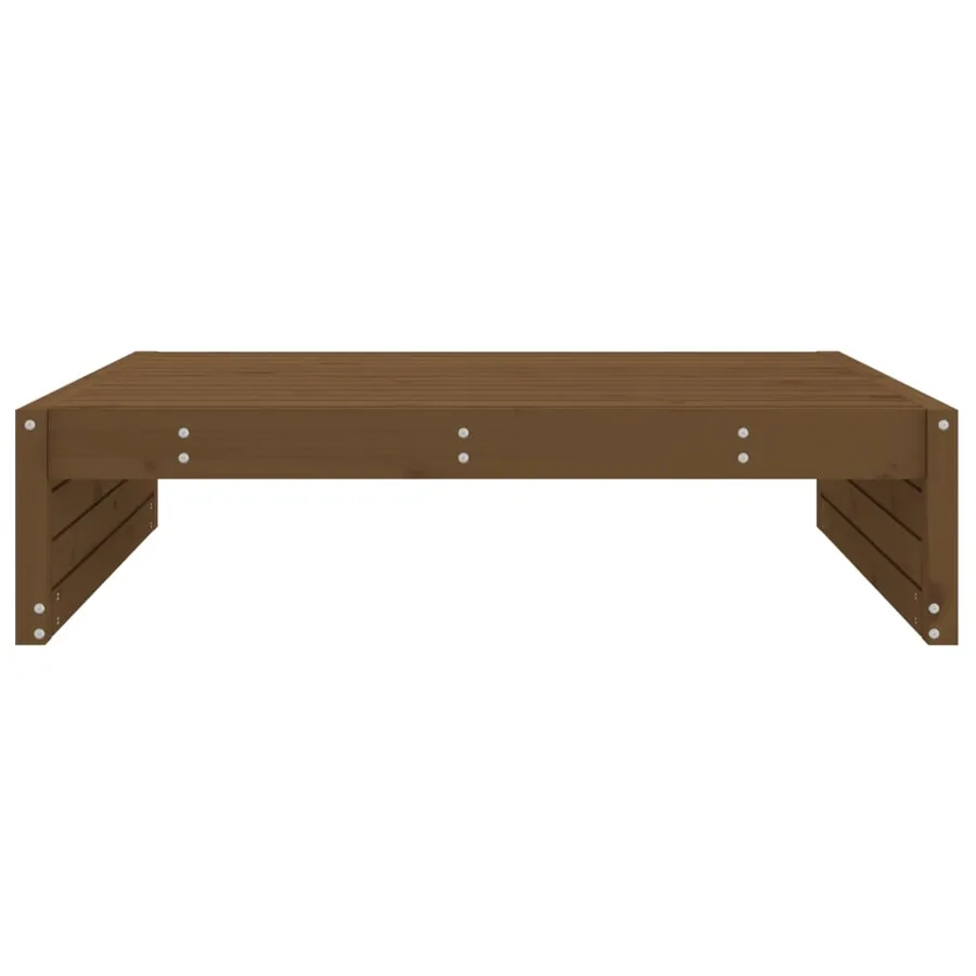 Repose-pied de jardin 120x80 cm marron miel bois de pin massif - 4