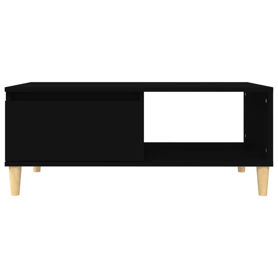Table basse Noir 90x50x36,5 cm Bois d'ingénierie - 5