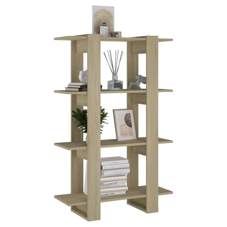 Bibliothèque/Séparateur de pièce Chêne Sonoma 80x30x123,5 cm - 4