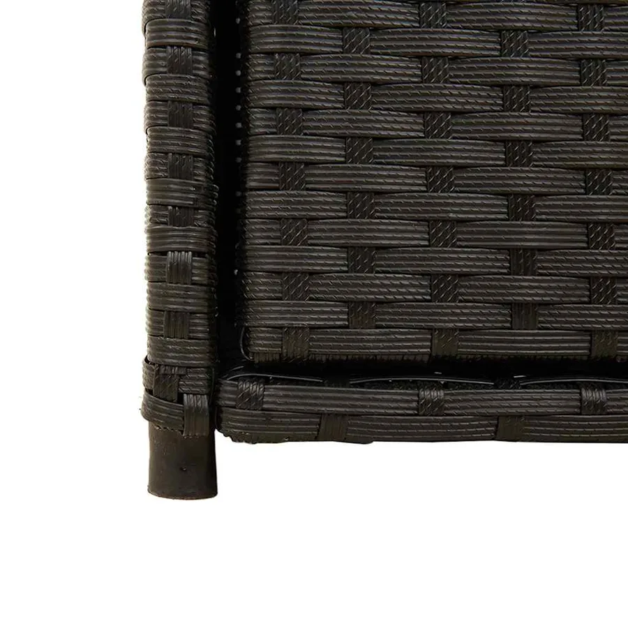 Armoire de rangement de jardin noir 55x55x111 cm résine tressée - 11