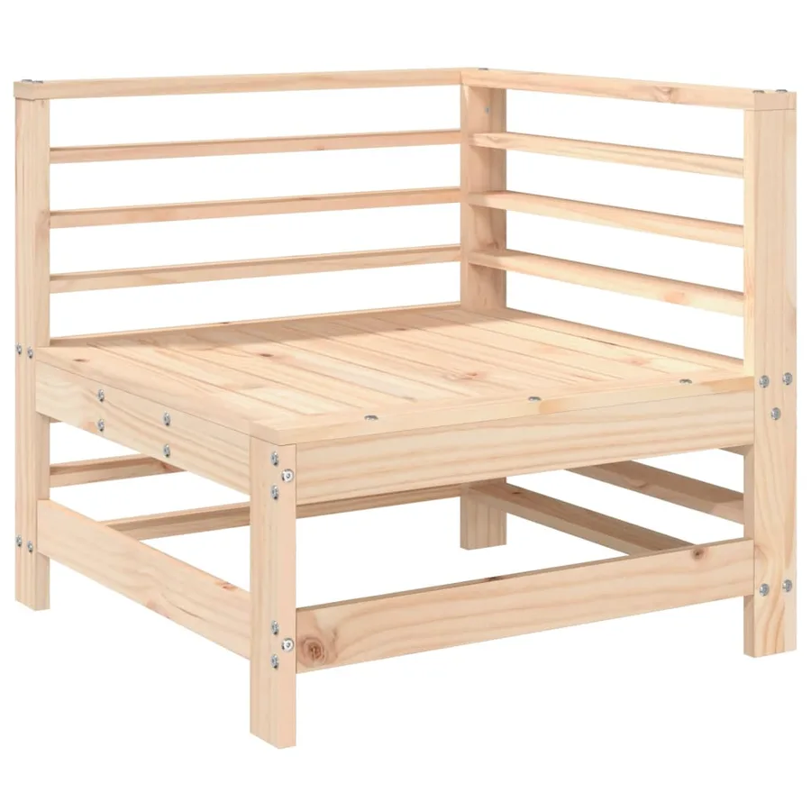 Canapés d'angle de jardin 2 pcs bois de pin massif - 3