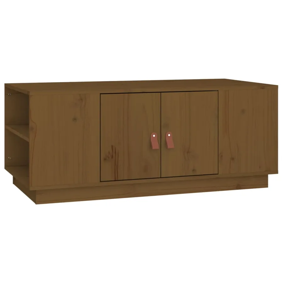 Table basse Marron miel 100x50x41 cm Bois massif de pin - 2