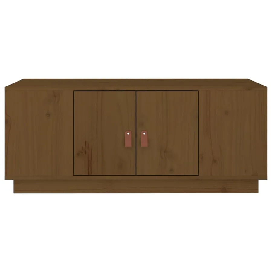 Table basse Marron miel 100x50x41 cm Bois massif de pin - 6