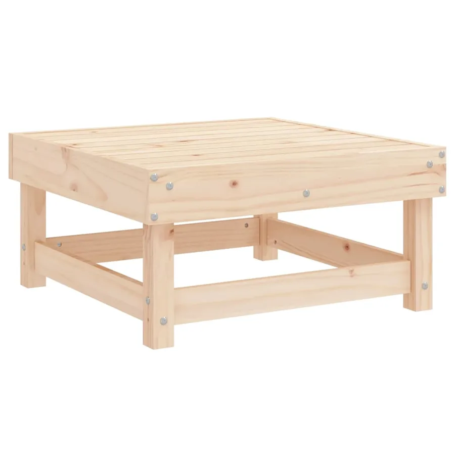 Repose-pied de jardin bois de pin massif - 2