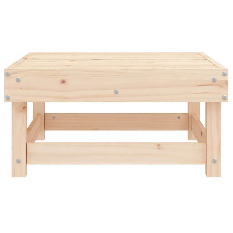 Repose-pied de jardin bois de pin massif - 4
