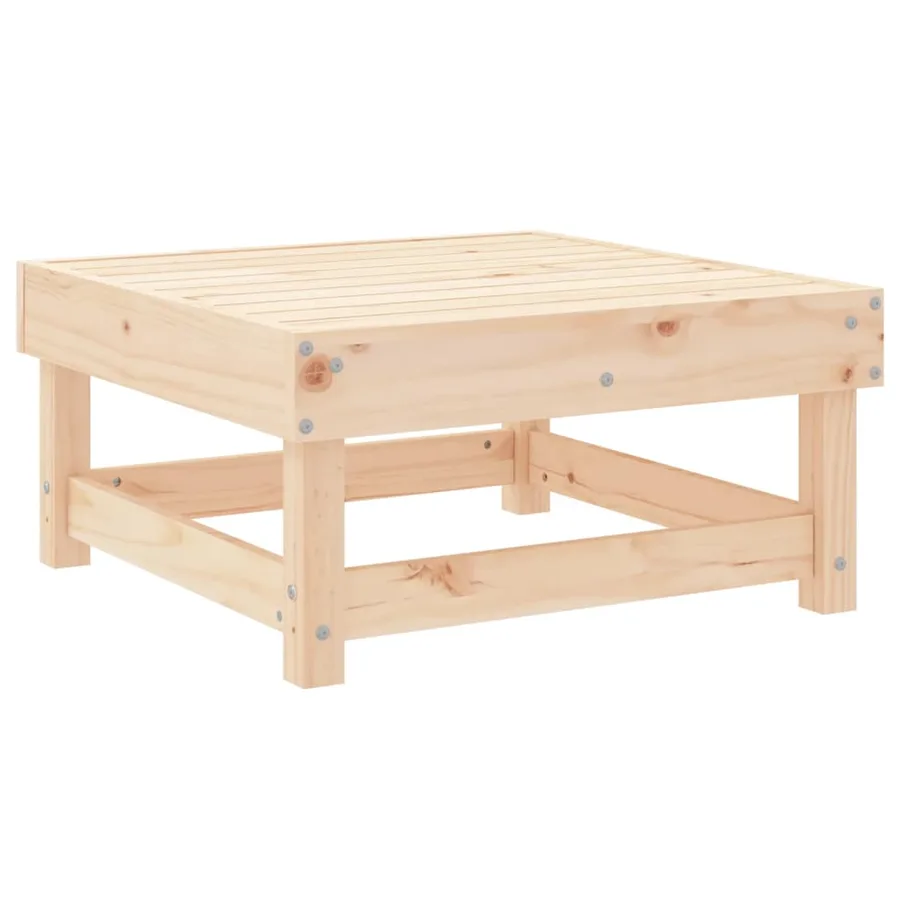 Repose-pied de jardin bois de pin massif - 5