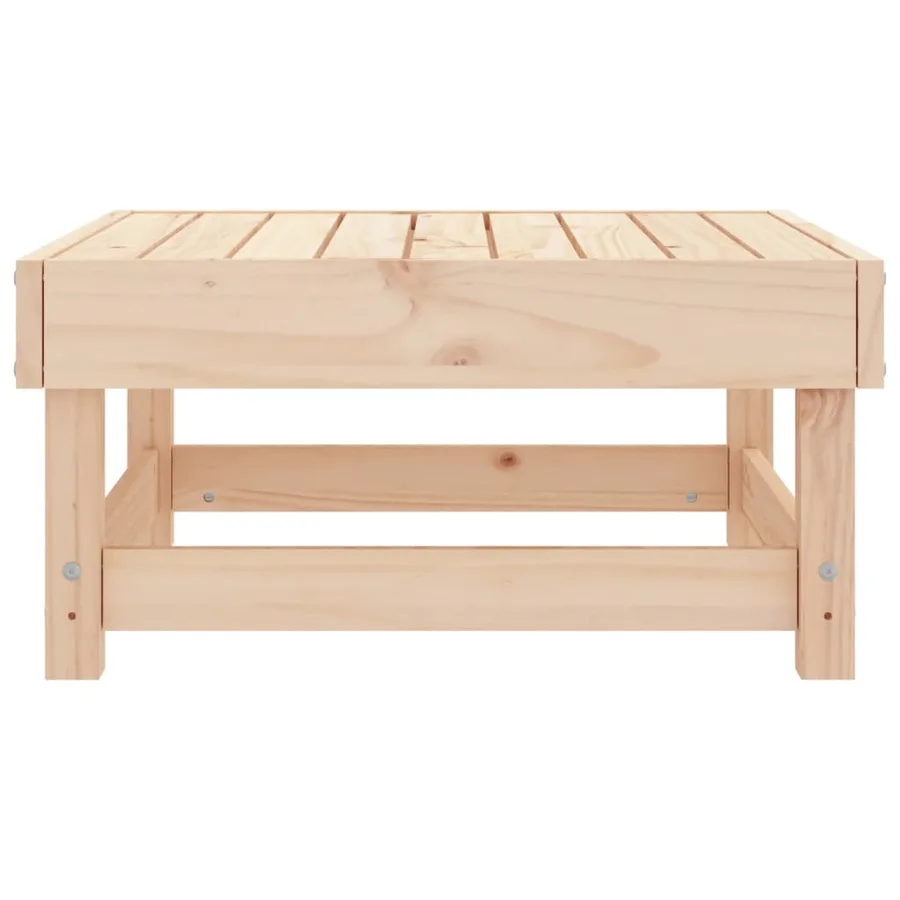 Repose-pied de jardin bois de pin massif - 6