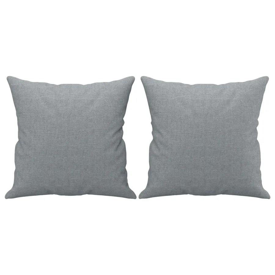 Canapé 2 places avec oreillers gris clair 140 cm tissu - 5