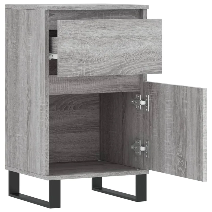 Buffets 2 pcs sonoma gris 40x35x70 cm bois d'ingénierie - 7