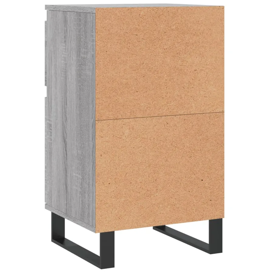 Buffets 2 pcs sonoma gris 40x35x70 cm bois d'ingénierie - 9