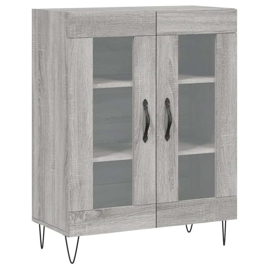 Buffet haut Sonoma gris 69,5x34x180 cm Bois d'ingénierie - 7