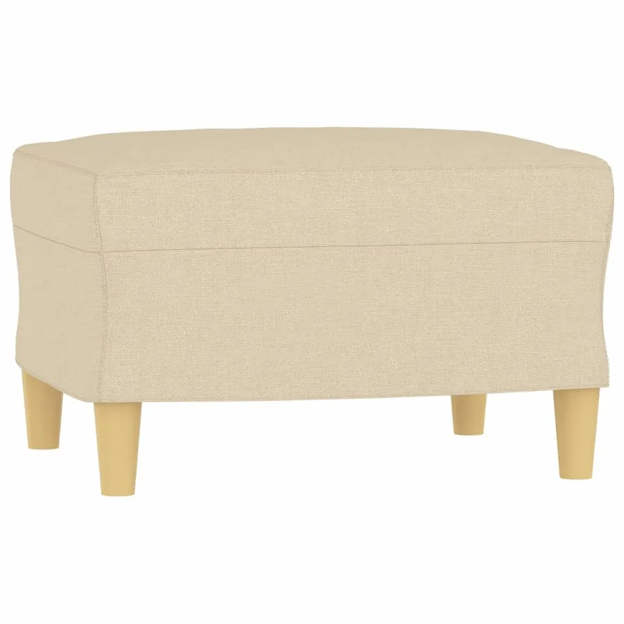 Ensemble de canapés 3 pcs avec coussins Crème Tissu - 5