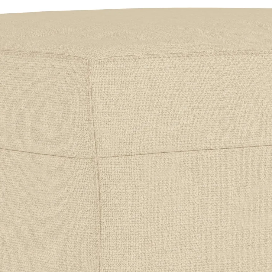 Ensemble de canapés 3 pcs avec coussins Crème Tissu - 7