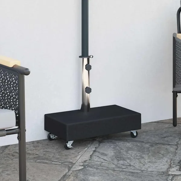 Socle de parasol Noir 45x25x8 cm Granite