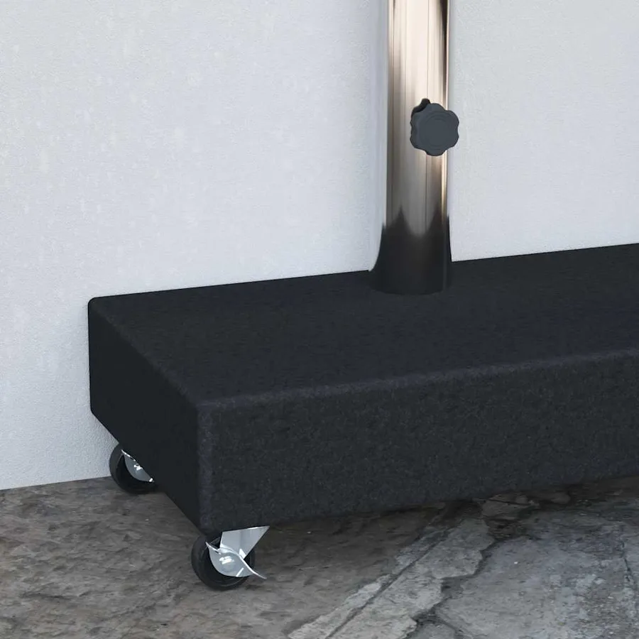 Socle de parasol Noir 45x25x8 cm Granite - 4