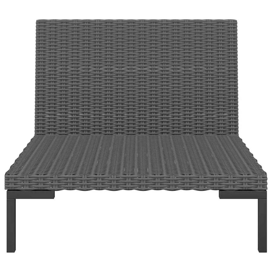 Canapés de jardin 2 pcs avec coussins Résine tressée demi-ronde - 5